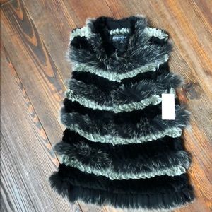 Gorgeous genuine fur Adrienne Landau Vest NWT